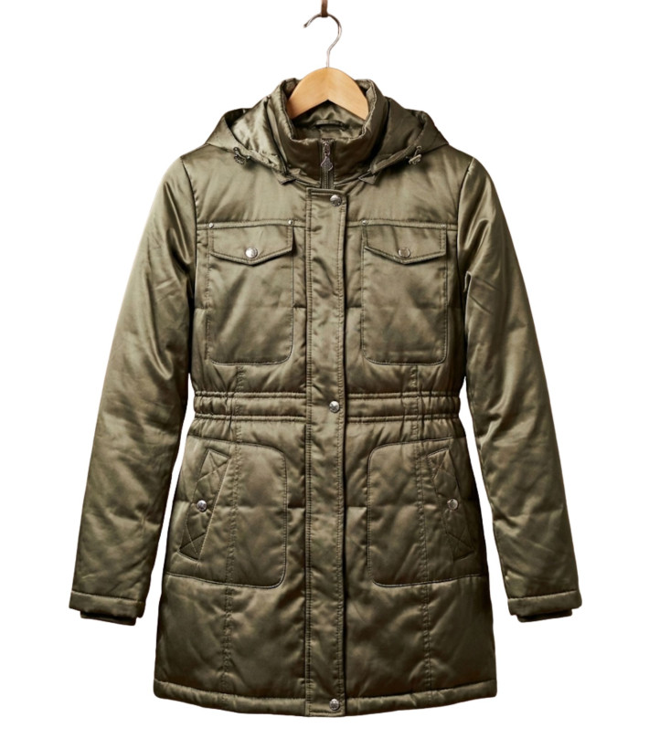 Parka matelassée femme kaki – Capuche, ajustable, légère