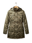 Parka matelassée femme kaki – Capuche, ajustable, légère