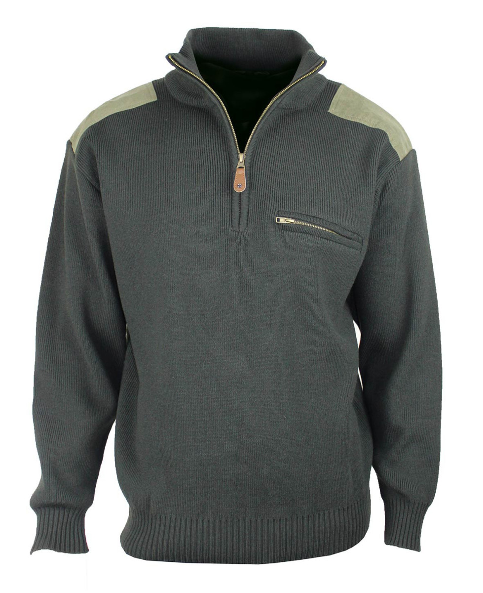 Pull camionneur kaki chasse chaud & pratique – LYO7O1