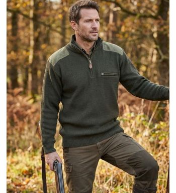 Pull poche zippée et renforts épaules LY0701