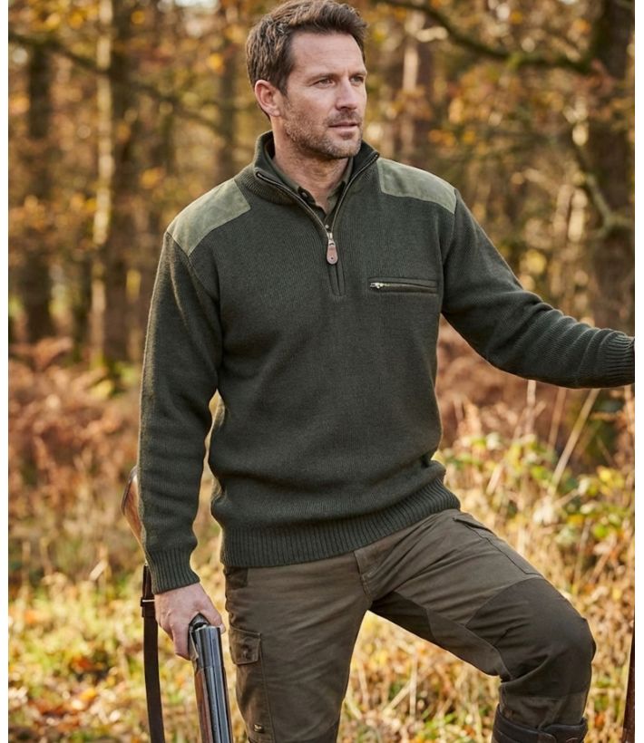 Pull poche zippée et renforts épaules LY0701