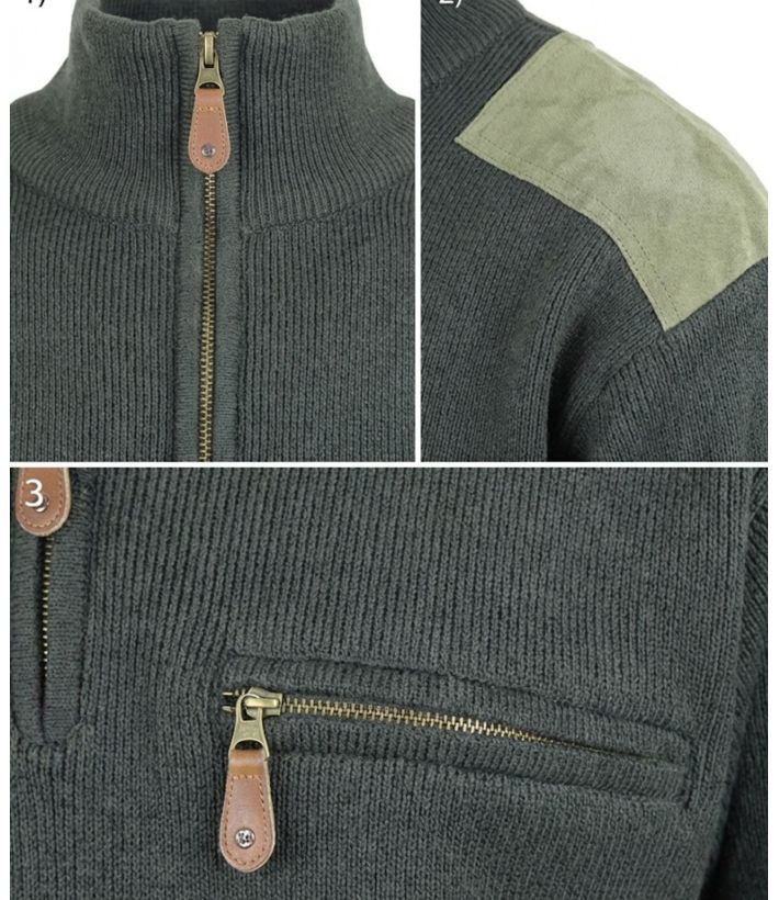 Pull poche zippée et renforts épaules LY0701