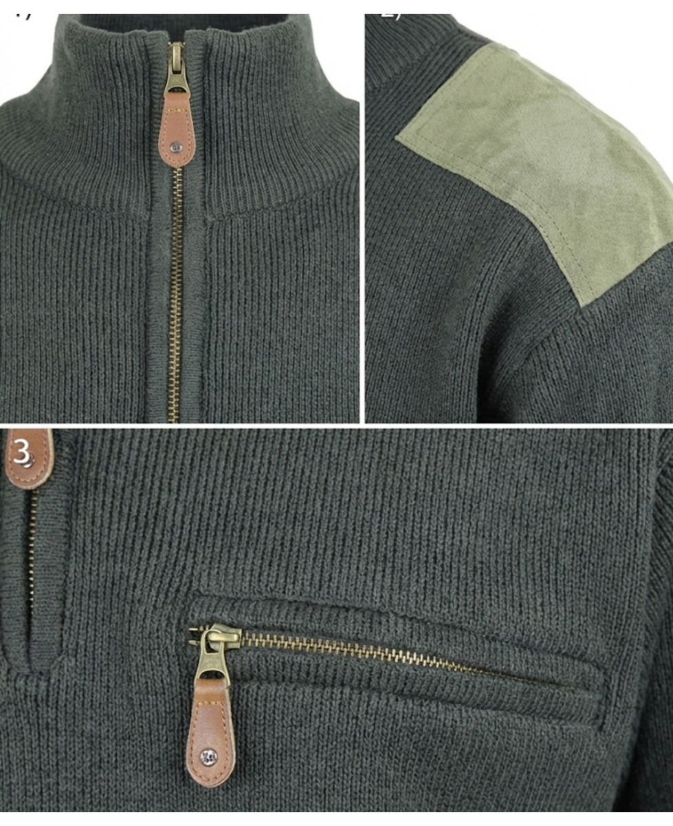 Pull poche zippée et renforts épaules LY0701