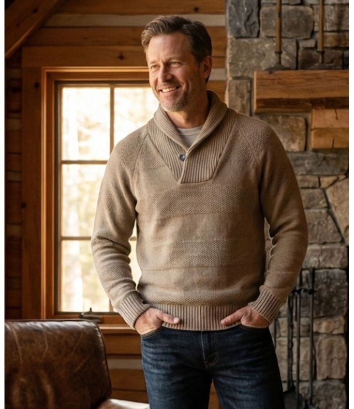 Pull col montant à boutons PANCAKE1B