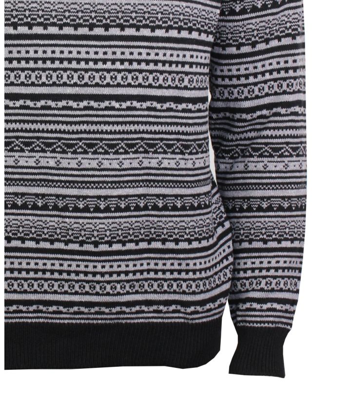 Pull col montant zippé jacquard PAST1N