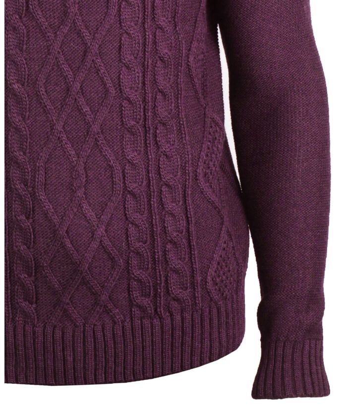 Pull col montant zippé 30% laine PIXEL1