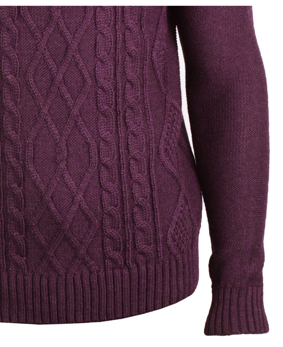 Pull col montant zippé 30% laine PIXEL1