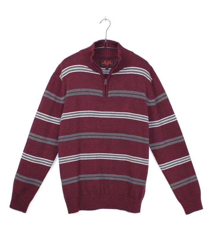 Pull col montant WINCHESTER PONGO3T – Gris/Rouge stylé