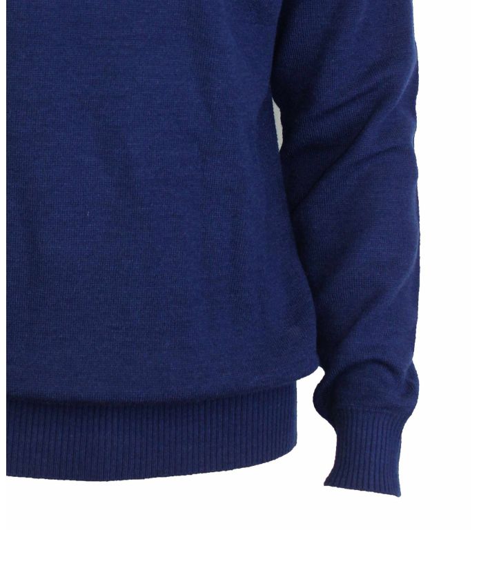 Pull col montant zippé avec laine PUL2005D