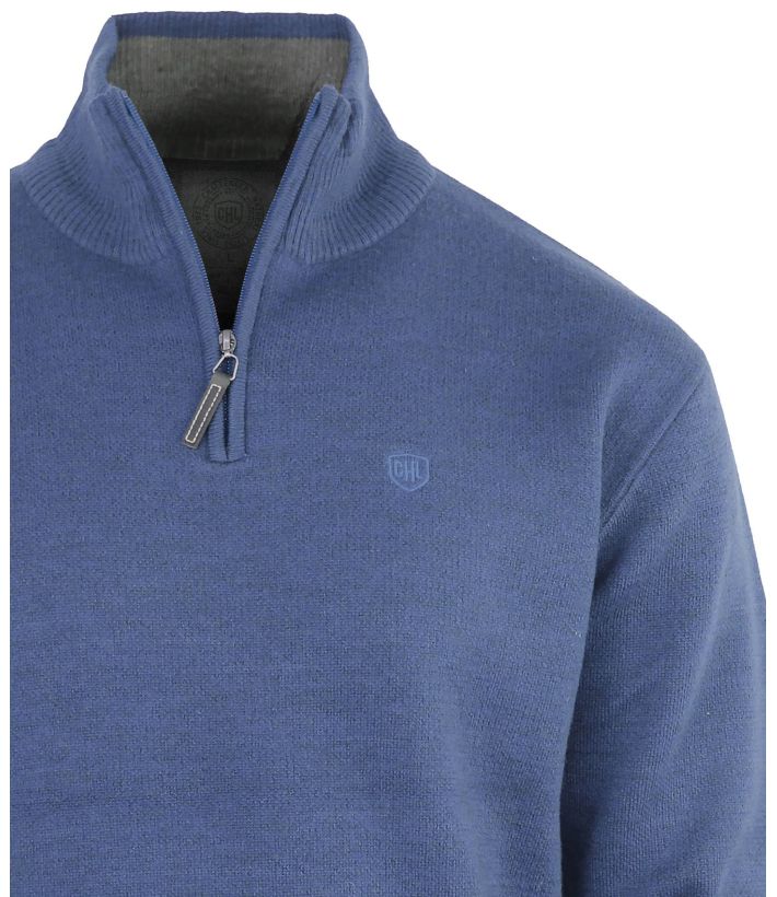 Pull col montant zippé avec laine PYLONE1