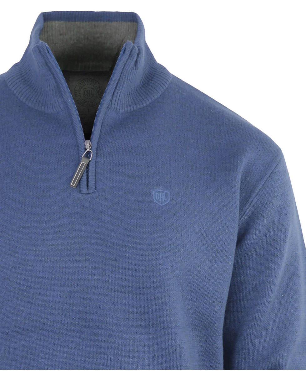 Pull col montant zippé avec laine PYLONE1