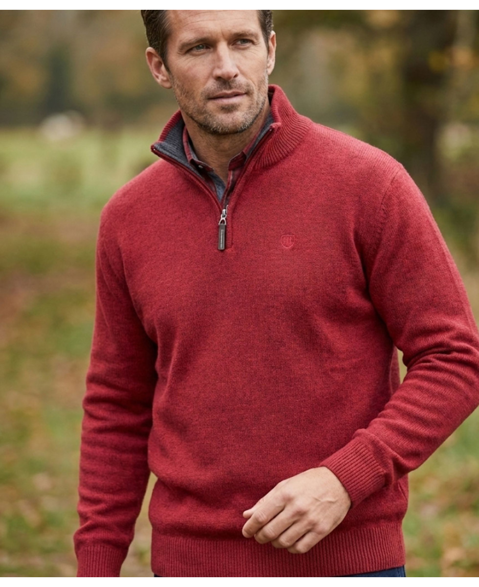 Pull col montant zippé avec laine PYLONE2