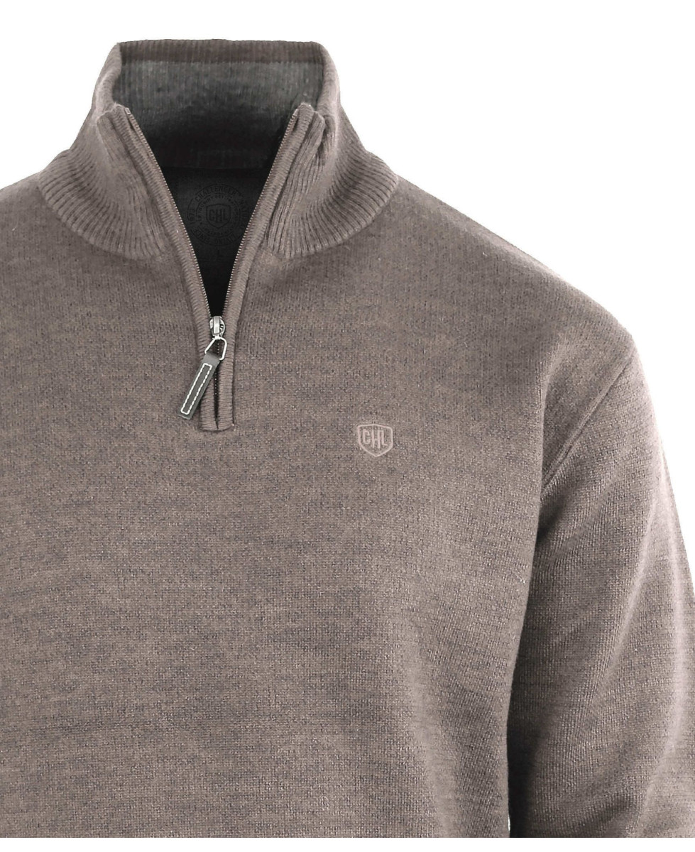 Pull col montant zippé avec laine PYLONE4