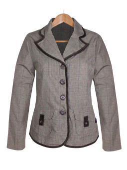 Veste à Carreaux Marron Coton Femme : Le Chic British | Mode Directe