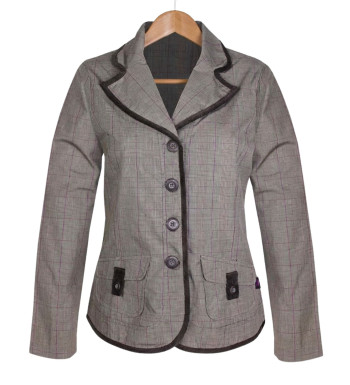 Veste à Carreaux Marron Coton Femme : Le Chic British | Mode Directe