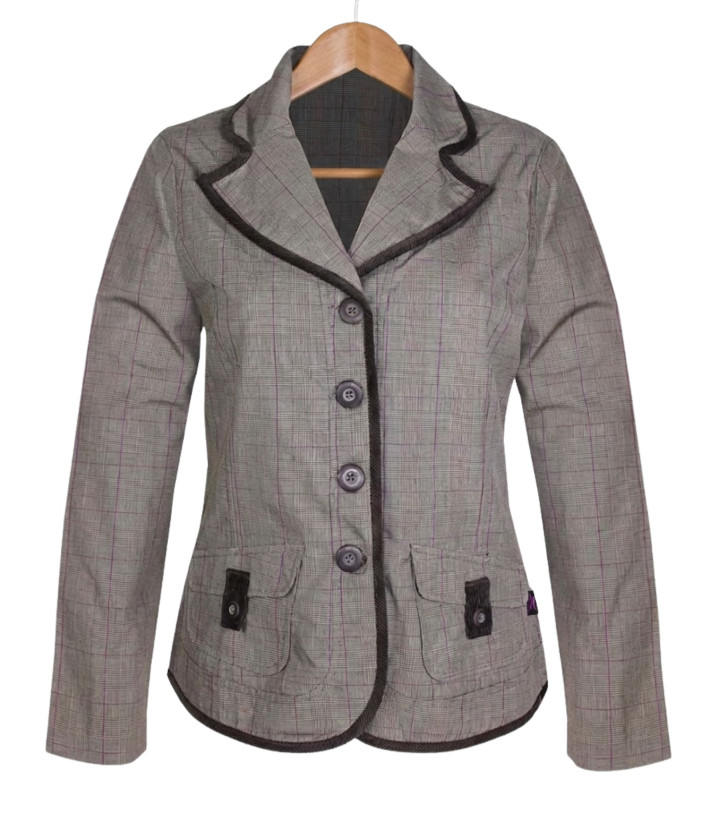 Veste à Carreaux Marron Coton Femme : Le Chic British | Mode Directe