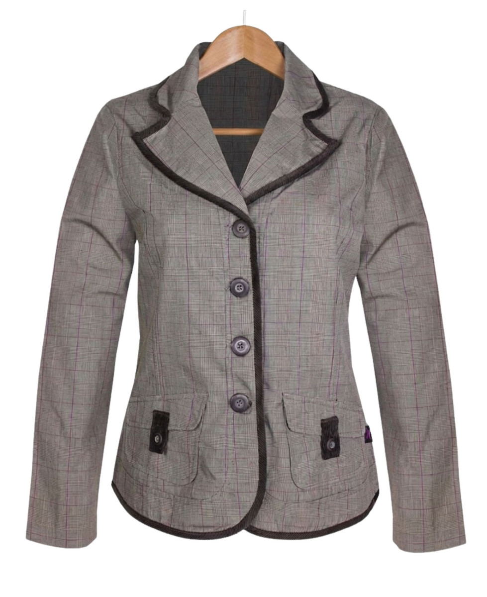 Veste à Carreaux Marron Coton Femme : Le Chic British | Mode Directe