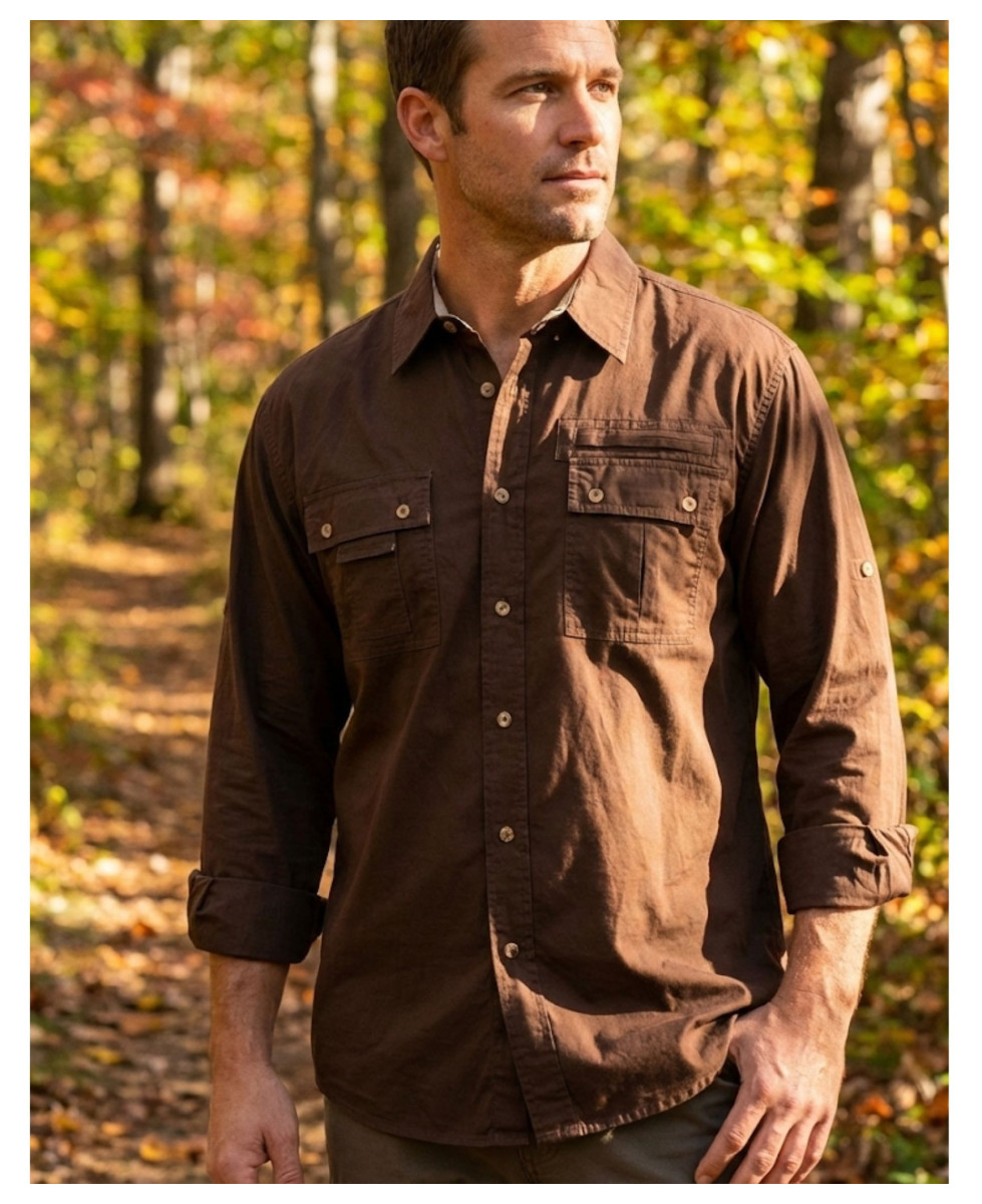 Chemise homme OGALO SH1058 coton manches longues