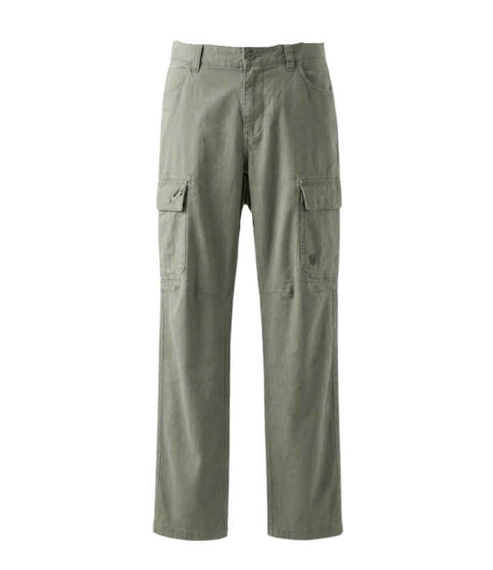 Pantalon Cargo Tilleul en Toile de Coton : Style Utilitaire & Confort