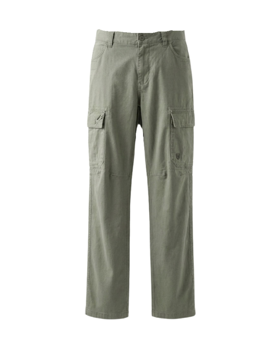 Pantalon Cargo Tilleul en Toile de Coton : Style Utilitaire & Confort