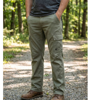 Pantalon Cargo Tilleul en Toile de Coton : Style Utilitaire & Confort