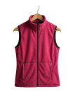 Gilet polaire femme fushia/gris – Col montant, zippé, chaud