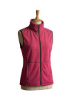 Gilet polaire femme fushia/gris – Col montant, zippé, chaud