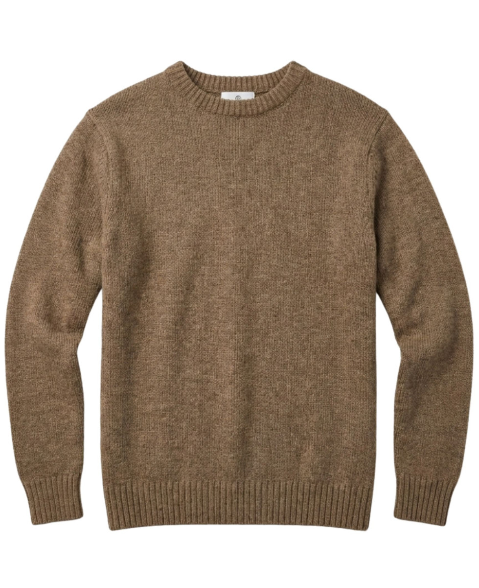 Pull homme ras‑cou Mayflower terre – confort et style