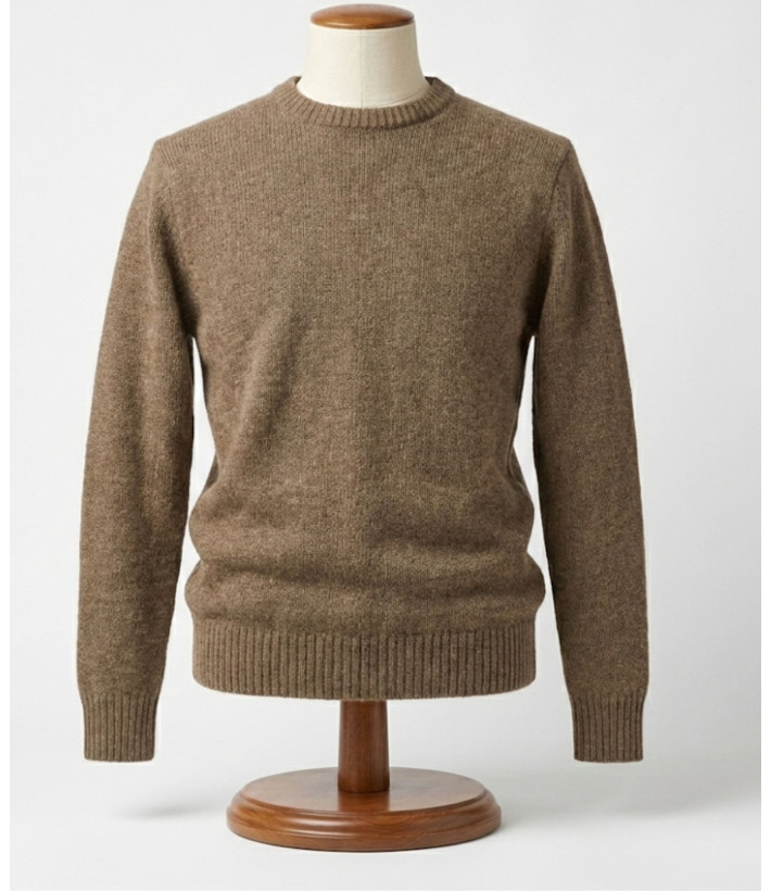 Pull homme ras‑cou Mayflower terre – confort et style