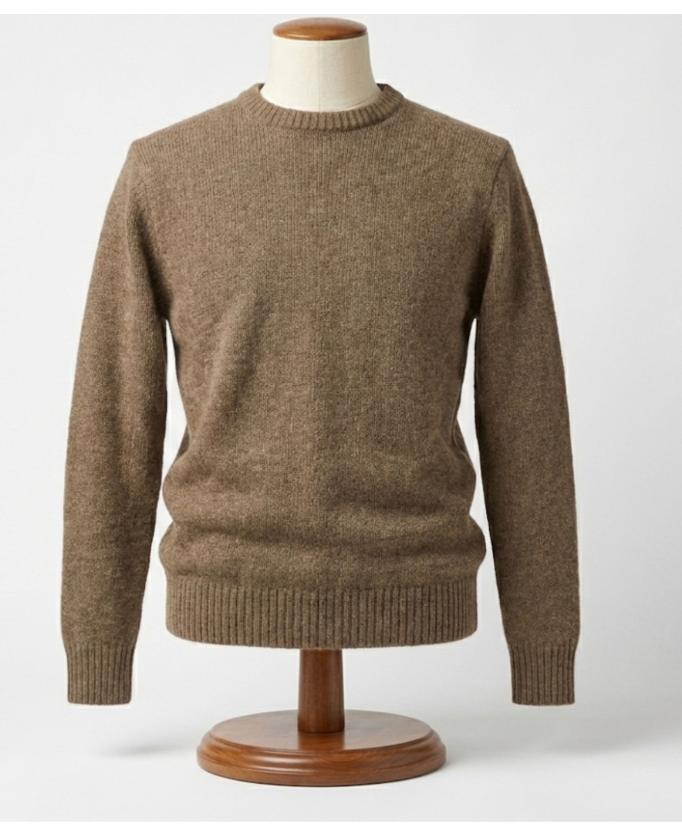 Pull homme ras‑cou Mayflower terre – confort et style