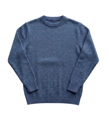 Pull homme ras‑cou Mayflower bleu jean – confort chic