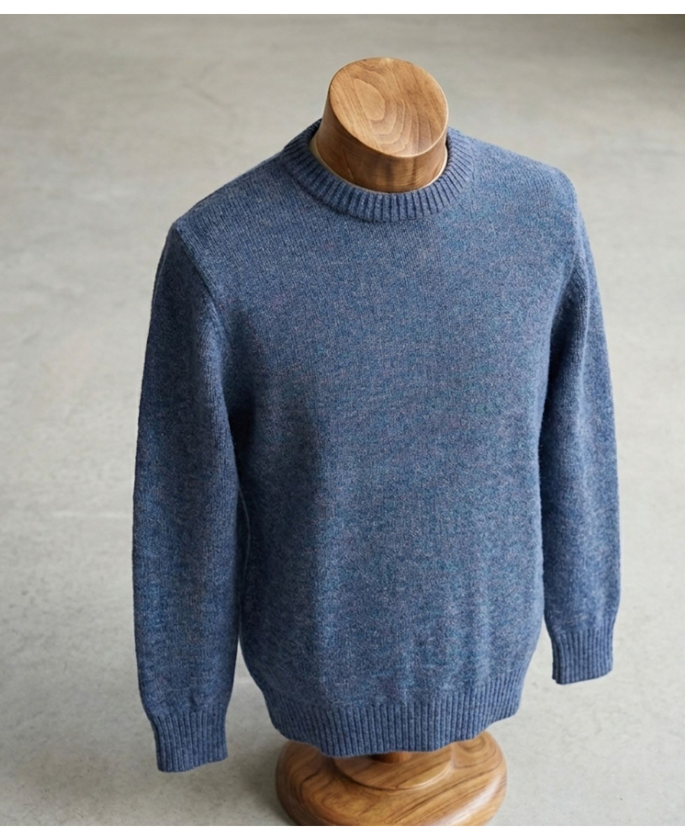 Pull homme ras‑cou Mayflower bleu jean – confort chic