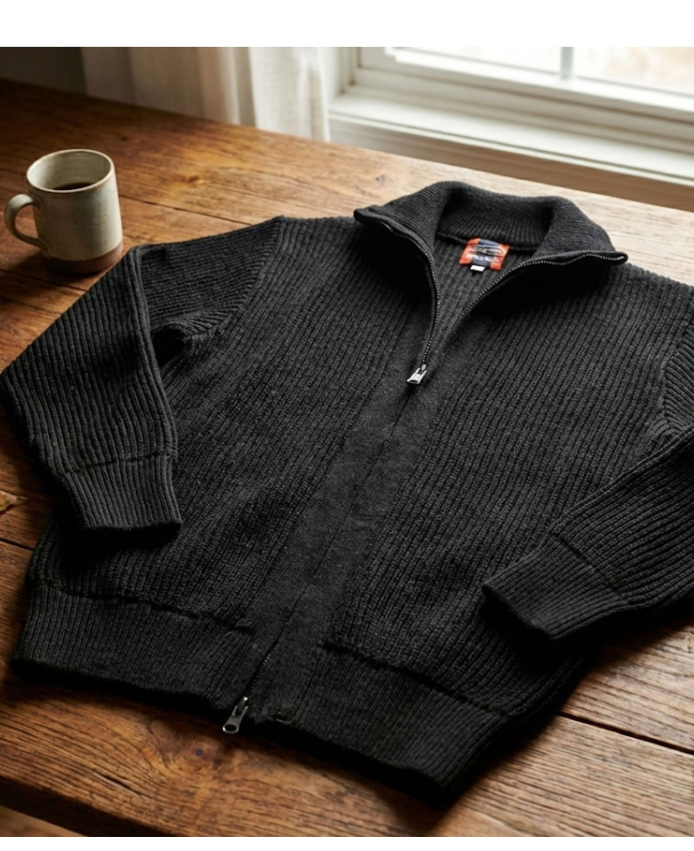 Gilet col camionneur SEDETEX D186 – Noir élégant