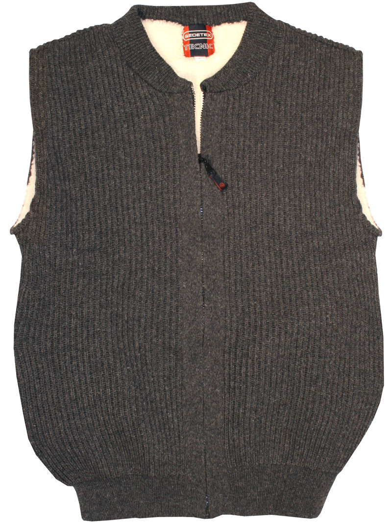 Gilet sans manche homme fourré SEDETEX D194 gris grand froid