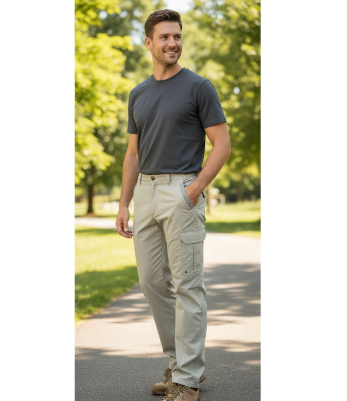 Pantalon sportswear SEDETEX KH281 – Beige multi-poches