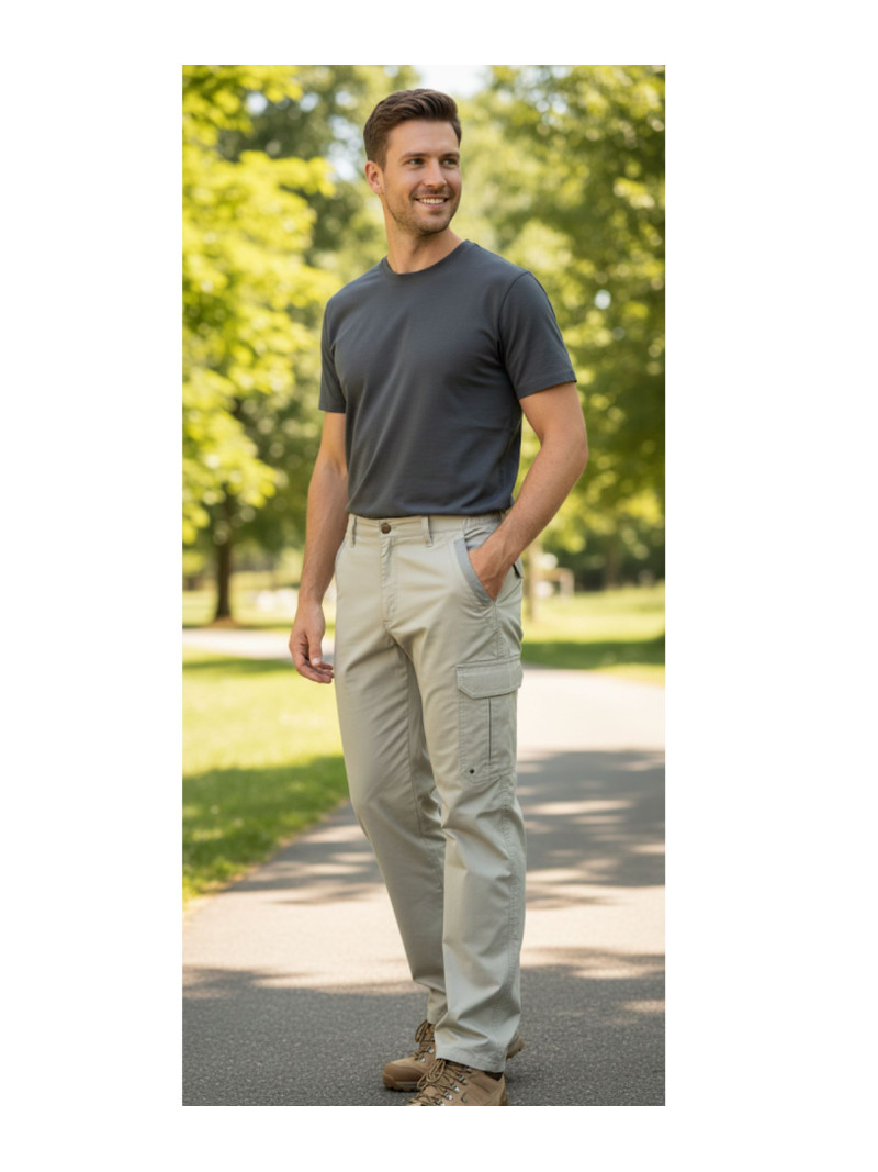 Pantalon sportswear SEDETEX KH281 – Beige multi-poches