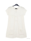 Gilet femme écru maille courte AH1177E – Élégance facile