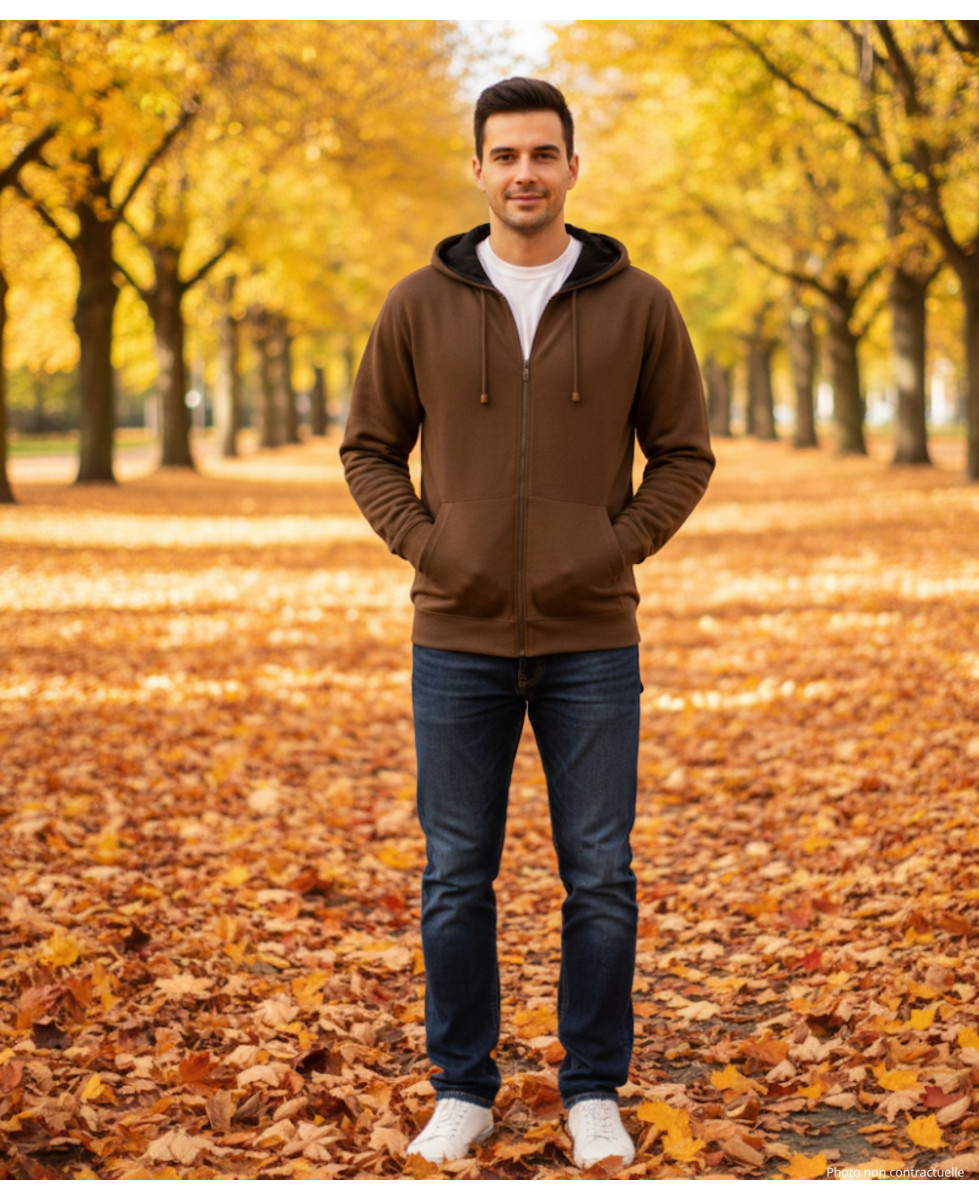 Sweat à Capuche Polaire Marron Chocolat | Confort & Style