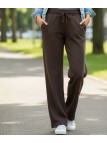 Pantalon Molleton Femme Marron Coton : Confort & Style Casual