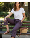 Pantacourt AXXANO Coton Stretch Raisin – Confort & Tendance