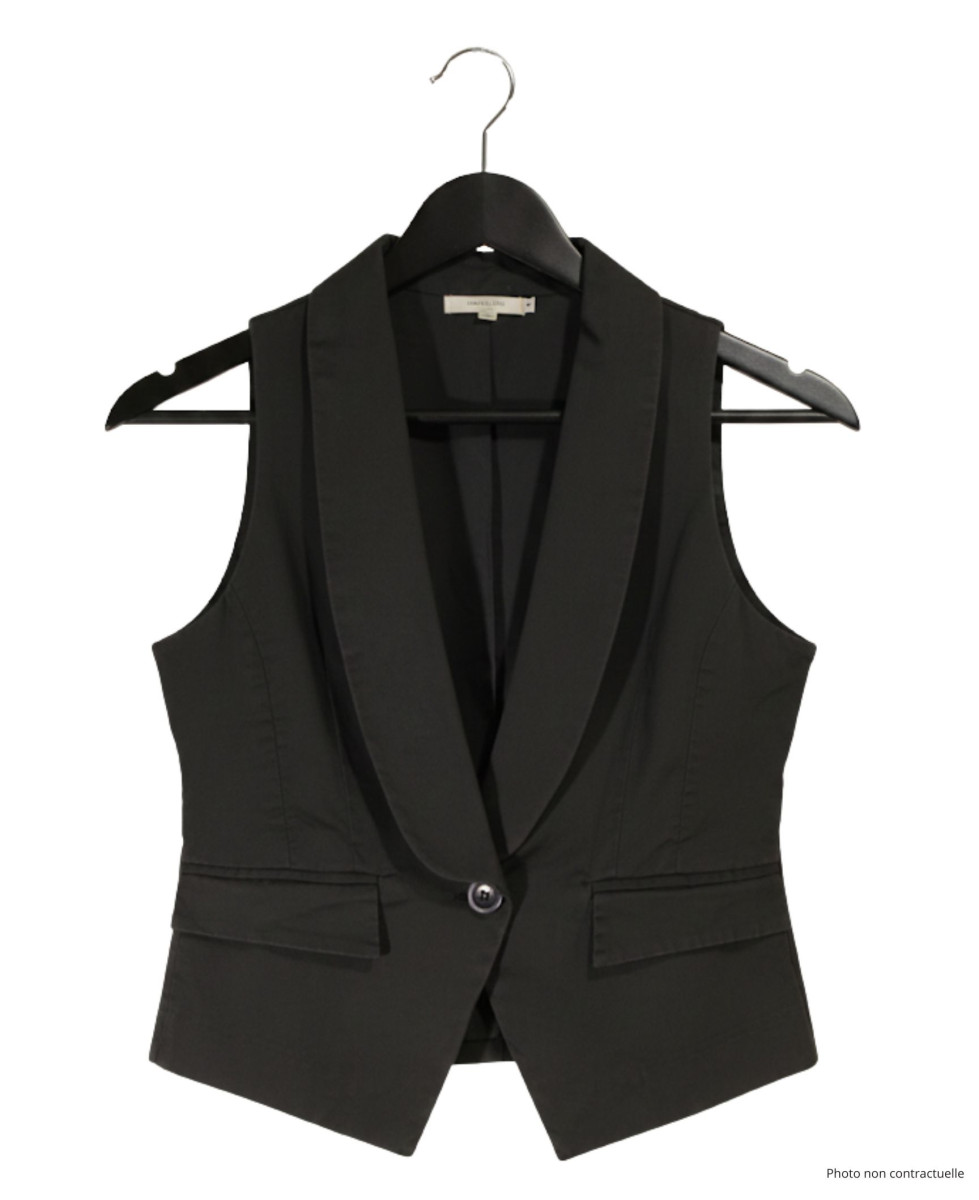 Gilet Blazer Femme Coton Gris Axxano – Chic & Confortable