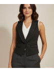 Gilet Blazer Femme Coton Gris Axxano – Chic & Confortable