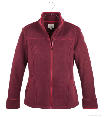 Veste polaire femme rouge/bordeaux – Chaleur, poche, confort