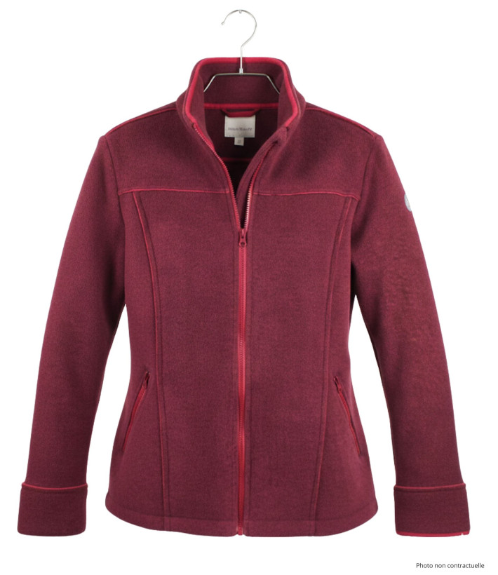 Veste polaire femme rouge/bordeaux – Chaleur, poche, confort