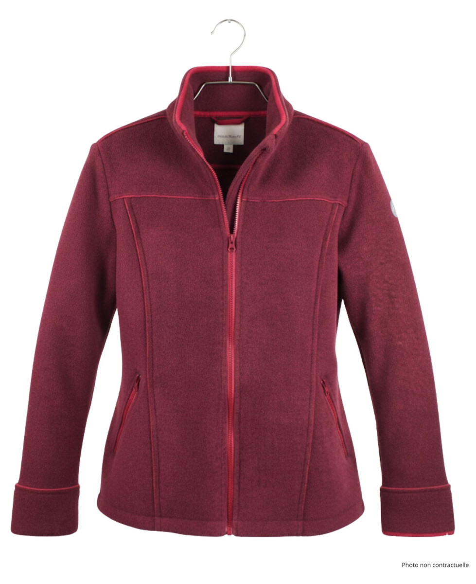 Veste polaire femme rouge/bordeaux – Chaleur, poche, confort