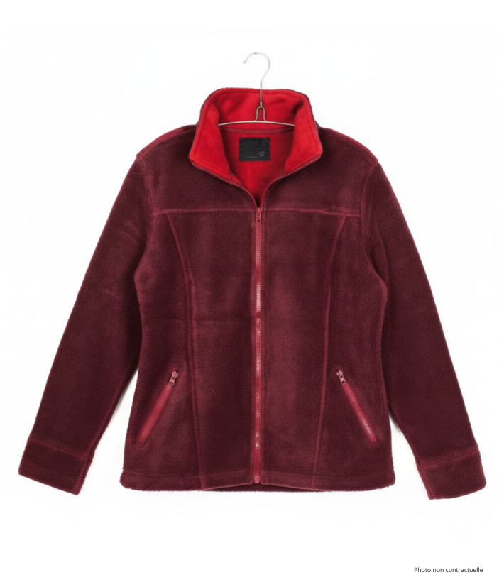 Veste polaire femme rouge/bordeaux – Chaleur, poche, confort