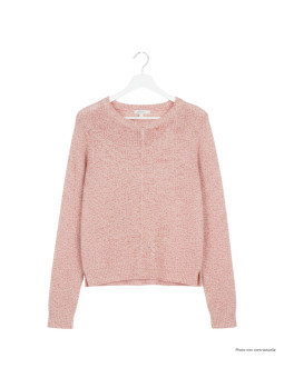 Pull maille fantaisie corail POLLY1 femme – Bas liquette moderne