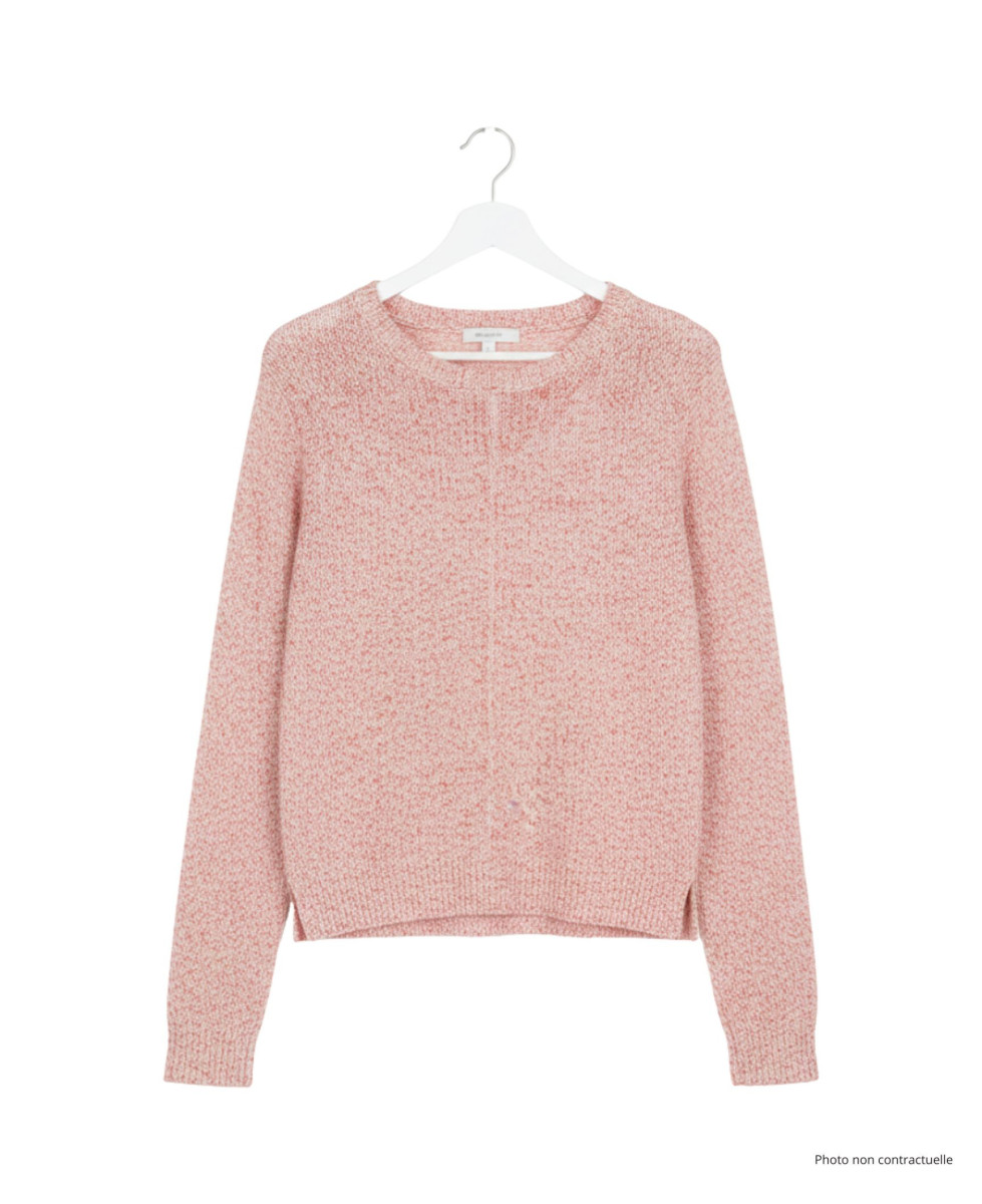 Pull maille fantaisie corail POLLY1 femme – Bas liquette moderne