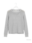 Pull maille fantaisie POLLY3 beige/marine – Bas liquette chic
