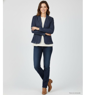 Veste femme MAYFLOWER SE1179D bleu denim foncé stretch